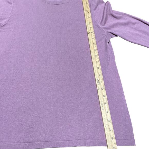 Pendleton Purple Silk Blend Long Sleeve Crewneck Shirt Sz M - Picture 7 of 7